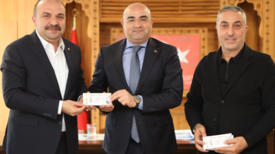 Safranbolu TSO Yönetim Kurulu Başkanı Erol Altuntepe,Meclis Başkanı Cengiz Ünal