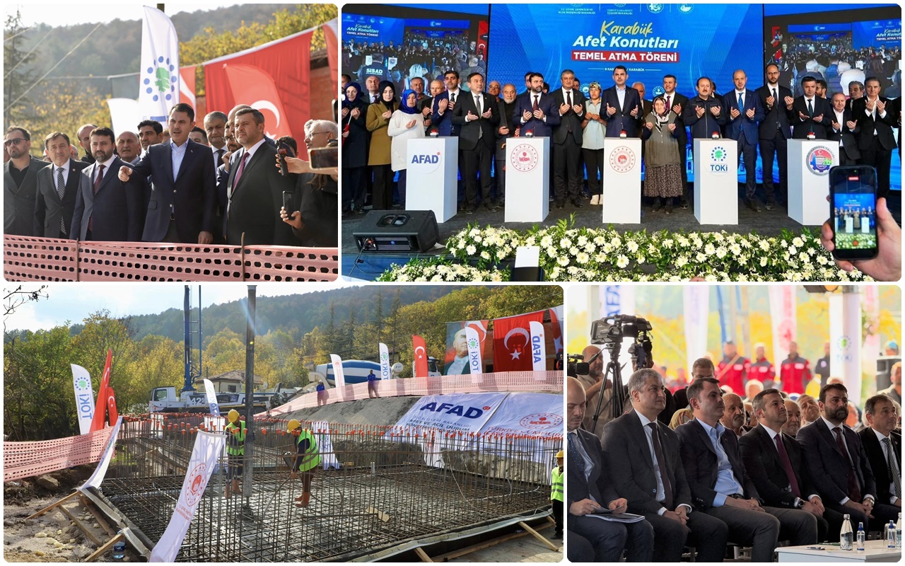 Karabük’te Afet Konutları Temel Atma Töreni gerçekleşti.   Tören Bakan Murat